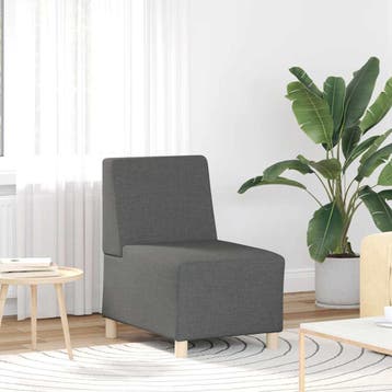 vidaXL Modulaire bank zonder armleuningen donkergrijs 55 cm, Huis en Inrichting, Verzenden, Nieuw