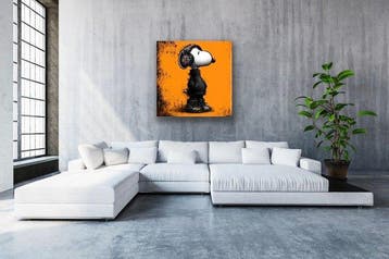 ERIC BRUMETTE - SNOOPY SAVED MY LIFE 61 - Toile L - LIMITED, Antiek en Kunst