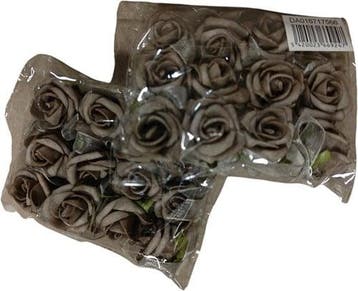 Mini Foam Roos Taupe 2 cm Zelfklevend Pak, Nieuw