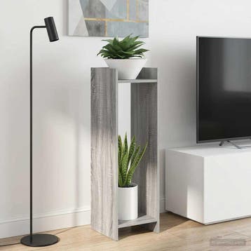 vidaXL Plantenstand 2 st Grijs Sonoma 30 x 30 x 100 cm, Verzenden