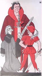 Minister De Wilde en Velzens burgemeester op spotprent, Verzenden