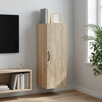vidaXL Wandkast 33 x 34,5 x 90 cm Bewerkt hout Sonoma Eiken, Verzenden, Nieuw
