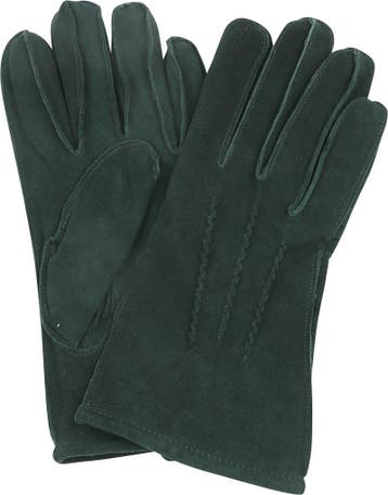 Suitable Suede Handschoen Donkergroen maat M Heren, Verzenden