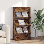 vidaXL Tijdschriftenrek Rook Eiken 70 x 41 x 126 cm Bewerkt, Verzenden, Nieuw