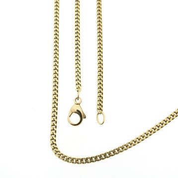 Gouden gourmet schakel ketting, Ophalen of Verzenden, Gebruikt, Goud, Goud