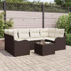 vidaXL Tuinbank Set Bruin 55 x 55 x 37 cm poly rattan, Verzenden, Nieuw