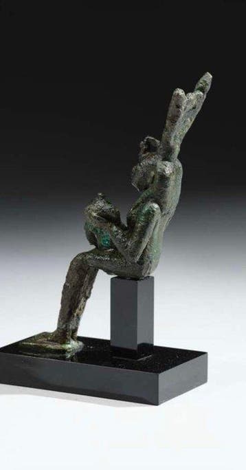 Oude Egypte, late periode - Gepatineerd brons Beeldje - 15