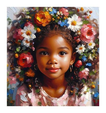 Favialis Dias (XXI) - Niña con Flores
