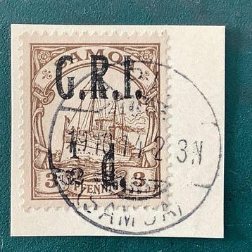 Samoa 1914 - Loccupation britannique de Samoa approuvée à