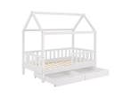 Veiling - Kinderbed Marli - 90 x 200 cm - Wit - Incl. bedlad, Nieuw
