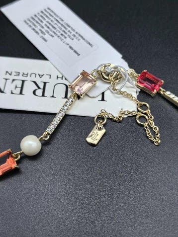 Ralph Lauren - Verguld - Halsketting - Rode Kristallen en, Maison & Meubles