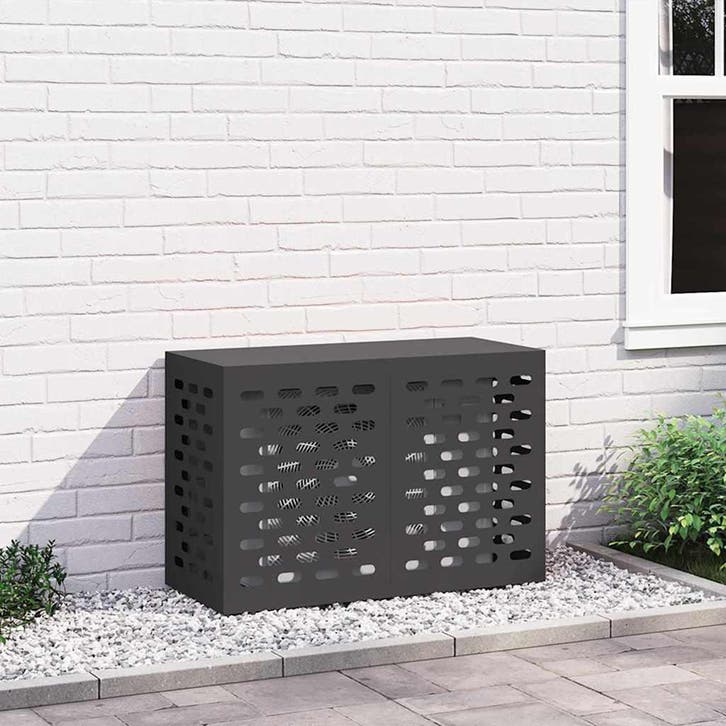 vidaXL Air Conditioner Hoes Zwart 90 x 40 x 60 cm Staal, Elektronische apparatuur, Airco's, Nieuw, Verzenden