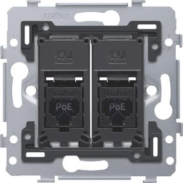 Dual RJ45 UTP Cat6 PoE++ Netwerkverbinding Basis - 170-79262, Verzenden