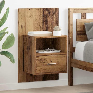 vidaXL Nachtkastje 2 st Oudhout 50 x 32,5 x 80cm Bewerkt, Verzenden