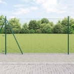 vidaXL Hekpaal. 13 pcs Groen Staal, Verzenden, Nieuw