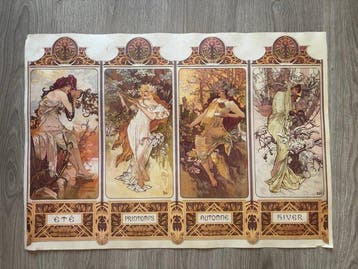 Alphonse Mucha (after) - Le Quattro Stagioni - Jaren 1970