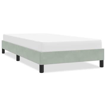 vidaXL Bedframe zonder matras 90x220 cm fluweel lichtgrijs, Huis en Inrichting, Slaapkamer | Bedden, Verzenden, Nieuw