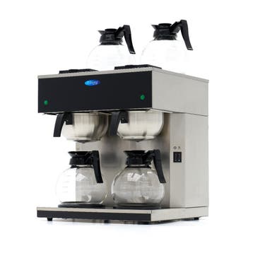 Filterkoffiezetapparaat - Dubbel - 2x 1,8 l - met Glazen Kan, Verzenden