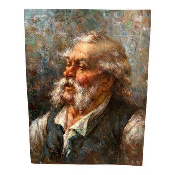 Nazzareno Sidoli (1879–1969) - Ritratto di Uomo con Baffi