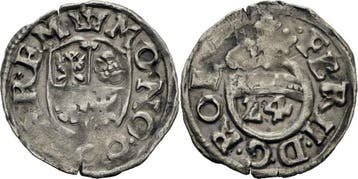 1/24 taler, daalder (1620/1621) Barby Grafschaft Rdr Ferd..., Verzenden, België