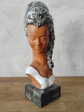 Alexander Roelandt - Statue, buste dame - 25 cm - Terre