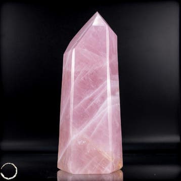 Natuurlijk rozenkwarts obelisk – Zachte harmonie in een