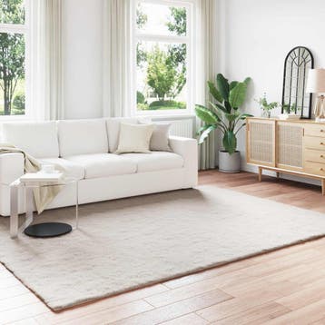 vidaXL Antislip vloerkleed van imitatie konijnenbont OLITE, Verzenden, Nieuw