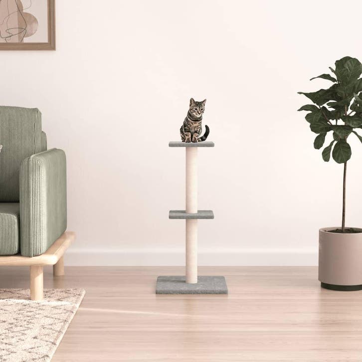 vidaXL Kattenmeubel met sisal krabpalen 73 cm lichtgrijs, Animaux & Accessoires, Accessoires pour chats, Envoi