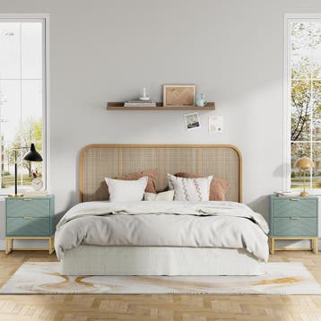 Nachtkastje set van 2 - Bijzettafel - Opbergkastje - 56,5x56, Huis en Inrichting, Verzenden, Nieuw