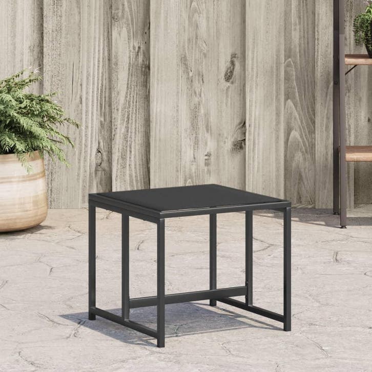 vidaXL Tuinkrukken 4 st staal en textileen zwart, Tuin en Terras, Tuinsets en Loungesets, Nieuw, Verzenden