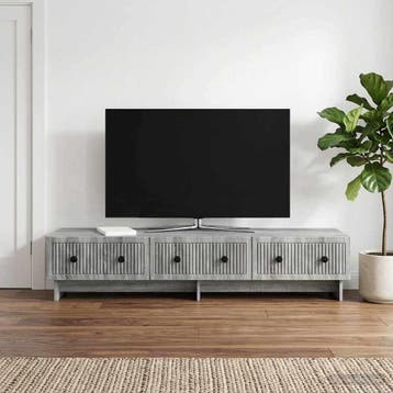 vidaXL TV Kast met lade Grijs sonoma 147 x 34,5 x 30 cm, Huis en Inrichting, Verzenden, Nieuw