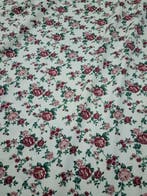 Katoenen popeline met multicolor microbloemen. - Textiel -