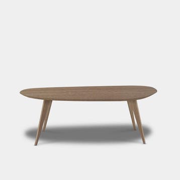 Tafel organisch eikenhout  Hout Onderstel  250x110