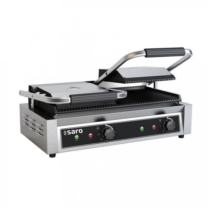 Contactgrill PG2 | Gegroefd | 3.6kW | Met Gietijzeren Plaat, Articles professionnels, Horeca | Équipement de cuisine, Envoi