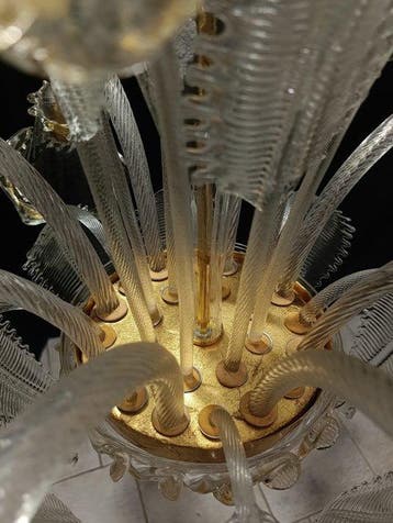 Lustre - Ortú - Verre de Murano - 8 lumières, Antiquités & Art