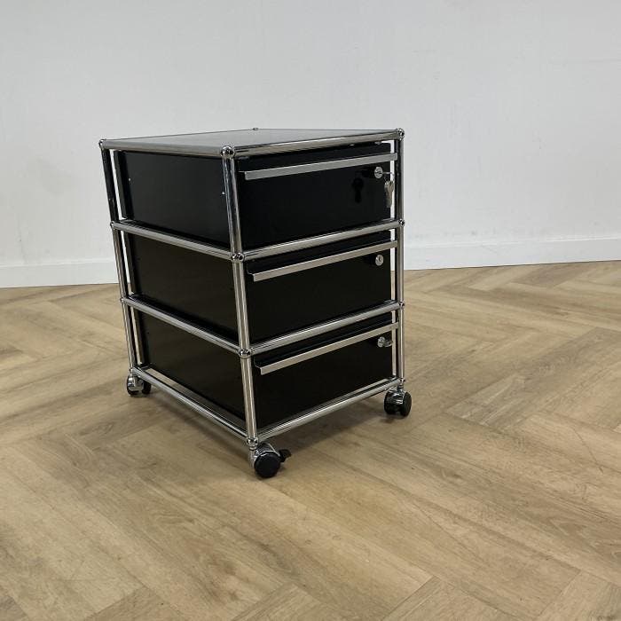 Design USM Rolcontainer - 3 schuiflades + sleutel, Designer, Huis en Inrichting, Kasten | Overige, Gebruikt