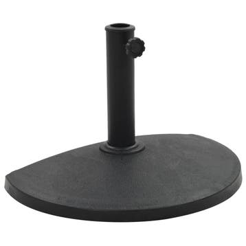 vidaXL Parasolvoet halfrond 9 kg polyresin zwart, Verzenden, Nieuw