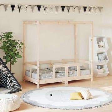 vidaXL Kinderbedframe 70x140 cm massief grenenhout, Verzenden, Nieuw