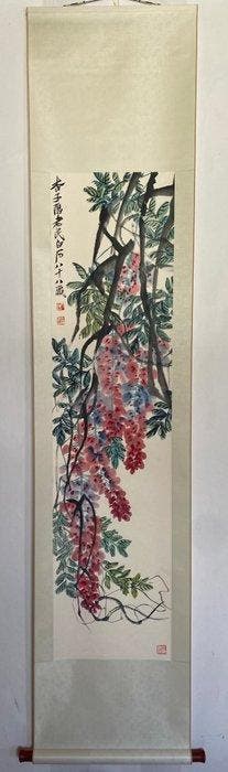 Een Chinees insecten-schilderij, inkt en kleur op papier, -