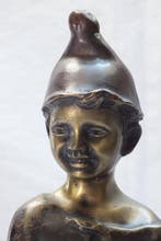 sculptuur, Druiven plukker. - 32 cm - Brons