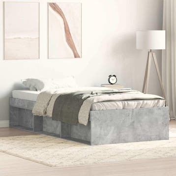 vidaXL Bedframe betongrijs 90x200 cm, Verzenden, Nieuw