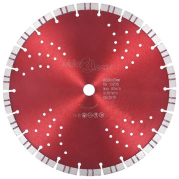 vidaXL Diamantzaagblad met turbo en gaten 300 mm staal, Doe-het-zelf en Bouw, Verzenden, Nieuw