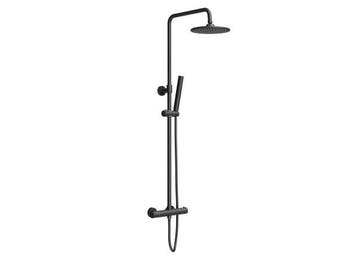 Veiling - Rond Thermostatische Regendoucheset Mat zwart, Nieuw