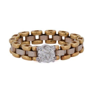 Bague de cocktail - 18 carats Or jaune, Or blanc - 0.70ct.