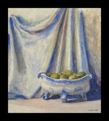 Lydia Mei (1896-1965) - Still Life with Lemons in a Ceramic, Antiek en Kunst