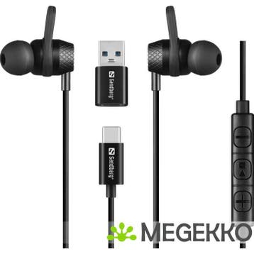 Sandberg 126-50 In-ear Bedraad Zwart USB-C, Verzenden