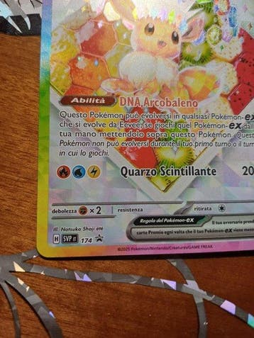 Pokémon - 1 Card - Eevee 174 Foil, Illustration complète,, Hobby en Vrije tijd, Verzamelkaartspellen | Pokémon, Nieuw