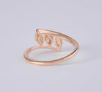 Bague tendance - 14 carats Or jaune - 0.59ct. tw. Diamant