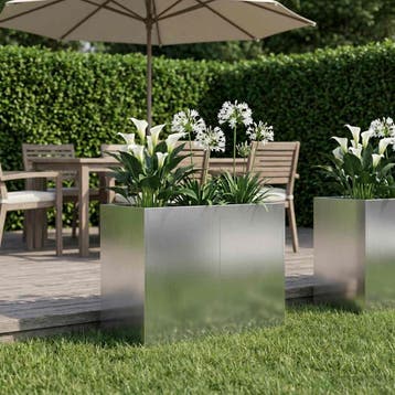 vidaXL Plantenbak zilver 80 x 40 x 60 cm Gegalvaniseerd, Tuin en Terras, Verzenden, Nieuw