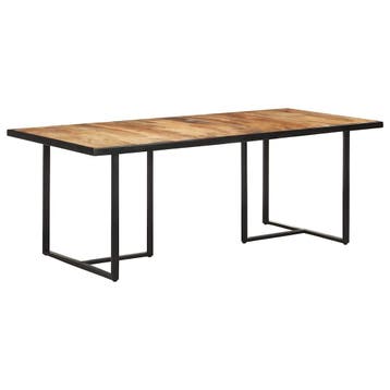 vidaXL Eettafel 200 cm ruw mangohout, Verzenden, Nieuw
